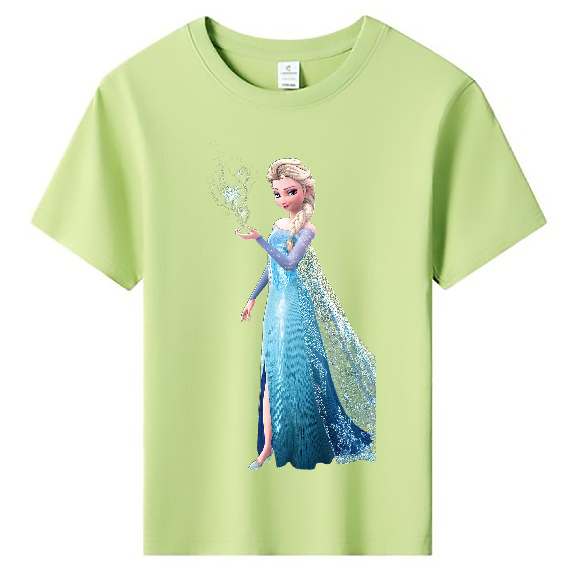（画像用） アナと雪の女王 アンナ エルサ Frozen Anna Elsa 綿100％キッズTシャツ（フロントプリント）